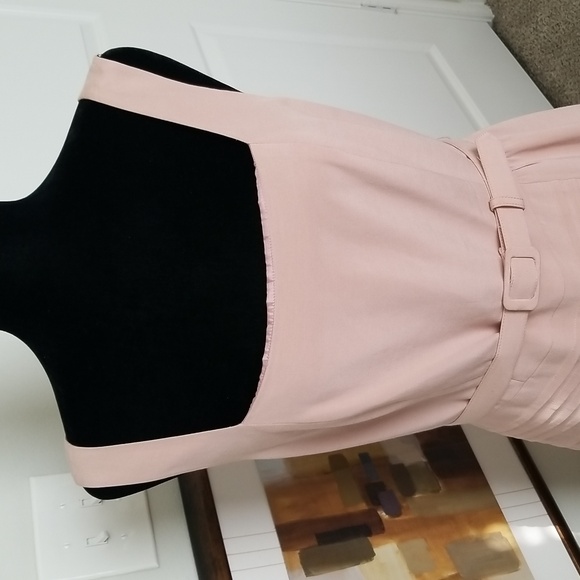 Vintage Due per Due Salmon Pink Elegant Sleeveless Dress - Picture 2 of 7